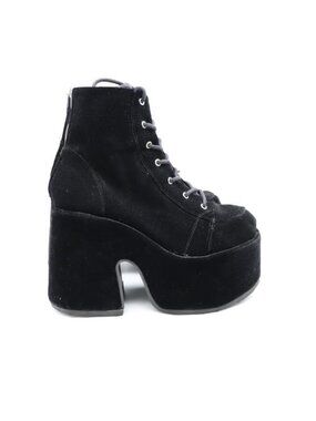 Demonia CAMEL Women’s 11 Goth Punk 5 Chunky Heel Platform Black Ankle Boots